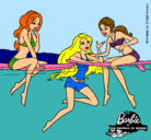 Dibujo Barbie y sus amigas pintado por estherchy