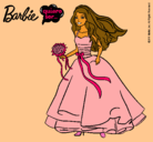 Dibujo Barbie vestida de novia pintado por aitziber