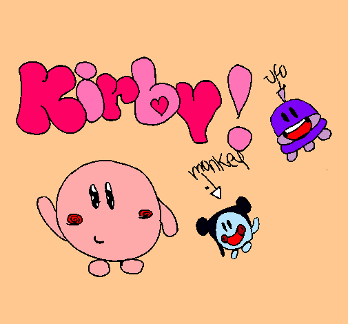 Dibujo Kirby 4 pintado por -marina-