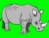 Dibujo Rinoceronte pintado por osvaldo