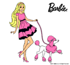 Dibujo Barbie paseando a su mascota pintado por sofia_