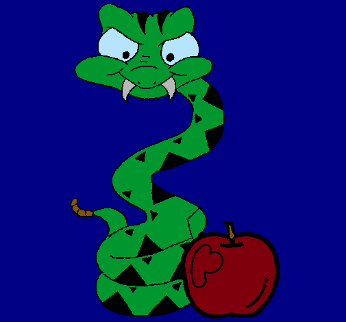 Serpiente y manzana