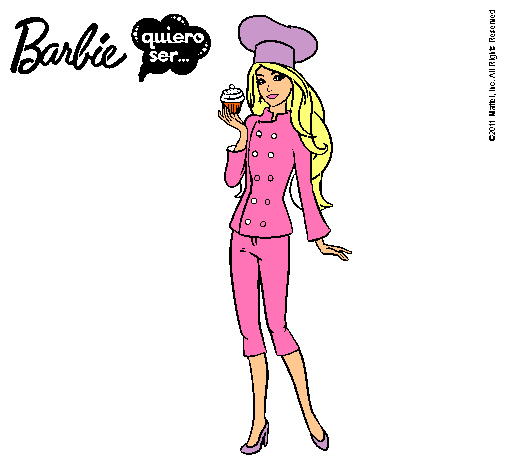 Dibujo Barbie de chef pintado por gabi2000