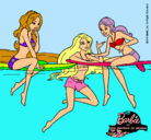 Dibujo Barbie y sus amigas pintado por polipoqet