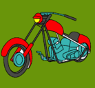 Dibujo Moto pintado por usuar