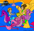 Dibujo Sirenas y caballitos de mar pintado por layla3114