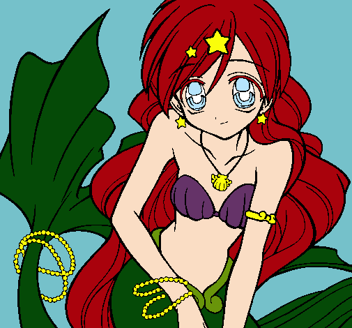 Dibujo Sirena pintado por xime99