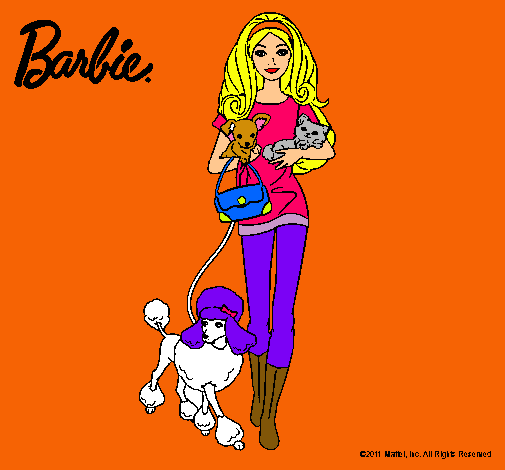 Barbie con sus mascotas