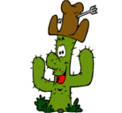 Dibujo Cactus con sombrero pintado por jesusito23