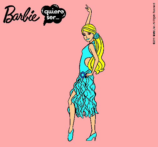 Dibujo Barbie flamenca pintado por danipop19