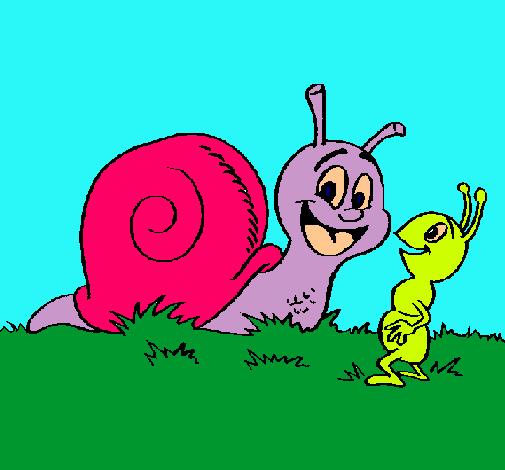 Caracol y hormiguita