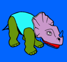 Dibujo Triceratops II pintado por toypl
