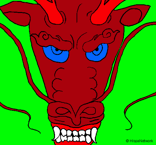 Dibujo Cabeza de dragón pintado por mariannnn