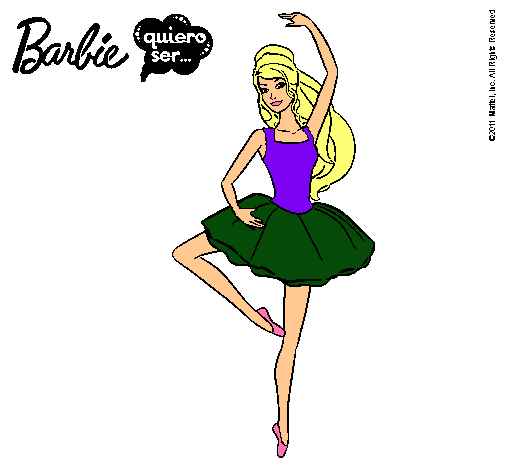 Dibujo Barbie bailarina de ballet pintado por gabi2000