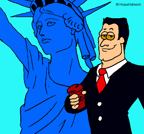 Dibujo Estados Unidos de América pintado por ignaci