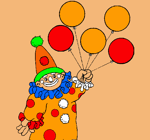 Payaso con globos