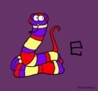 Dibujo Serpiente pintado por caleb