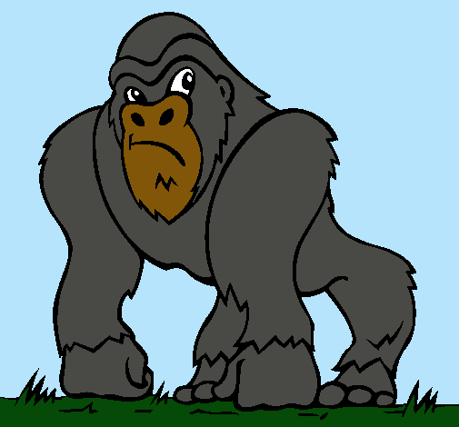 Dibujo Gorila pintado por camilis
