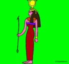 Dibujo Hathor pintado por critina
