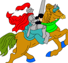 Dibujo Caballero a caballo pintado por maxcata