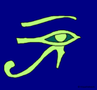 Dibujo Ojo Horus pintado por Rafaeil