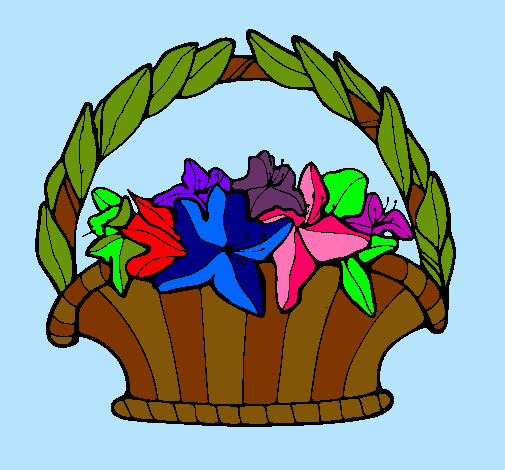 Dibujo Cesta de flores 4 pintado por -marina-
