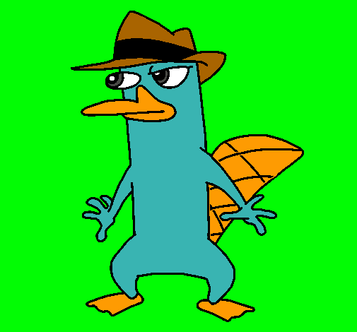Dibujo Perry pintado por osvaldo