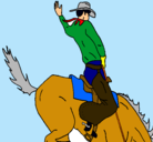 Dibujo Vaquero en caballo pintado por tanilo