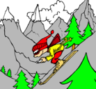 Dibujo Esquiador pintado por chochi