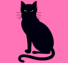 Dibujo Felino pintado por black