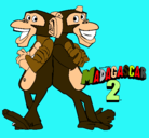 Dibujo Madagascar 2 Manson y Phil 2 pintado por 222222222222