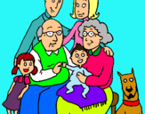 Dibujo Familia pintado por familiaaaaaa