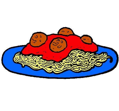 Dibujo Espaguetis con carne pintado por princesisa