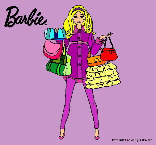 Dibujo Barbie de compras pintado por layla3114