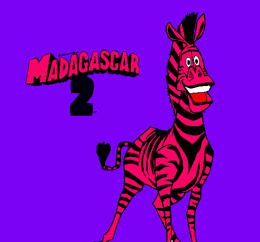 Dibujo Madagascar 2 Marty pintado por lokasvyd