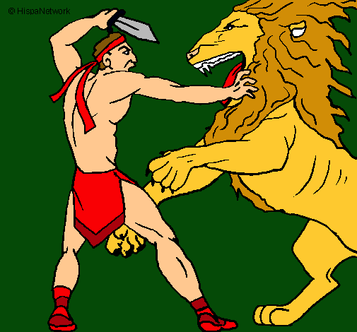 Gladiador contra león