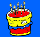 Dibujo Pastel de cumpleaños 2 pintado por jeromora