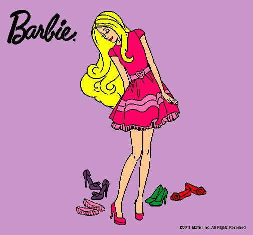 Barbie y su colección de zapatos