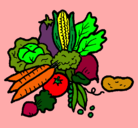 Dibujo verduras pintado por marijose624