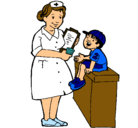 Dibujo Enfermera y niño pintado por hhhppp