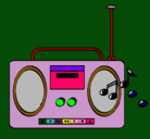 Dibujo Radio cassette 2 pintado por breylin