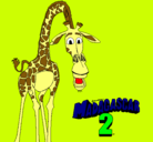 Dibujo Madagascar 2 Melman pintado por alan12