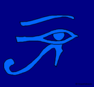Dibujo Ojo Horus pintado por nicolay