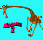 Dibujo Madagascar 2 Melman 2 pintado por PETER