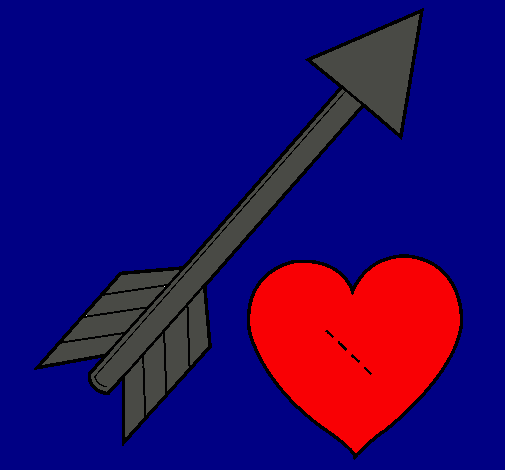 Dibujo Flecha y corazón pintado por garc