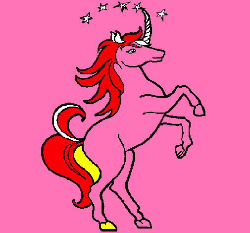 Dibujo Unicornio pintado por juliepa