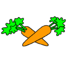 Dibujo zanahorias pintado por kiko