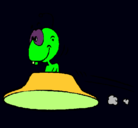 Dibujo Extraterrestre volando pintado por dainoco
