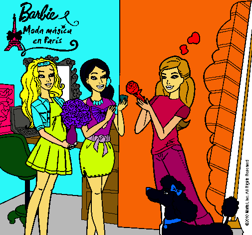 Barbie de compras con sus amigas