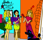 Dibujo Barbie de compras con sus amigas pintado por loreto